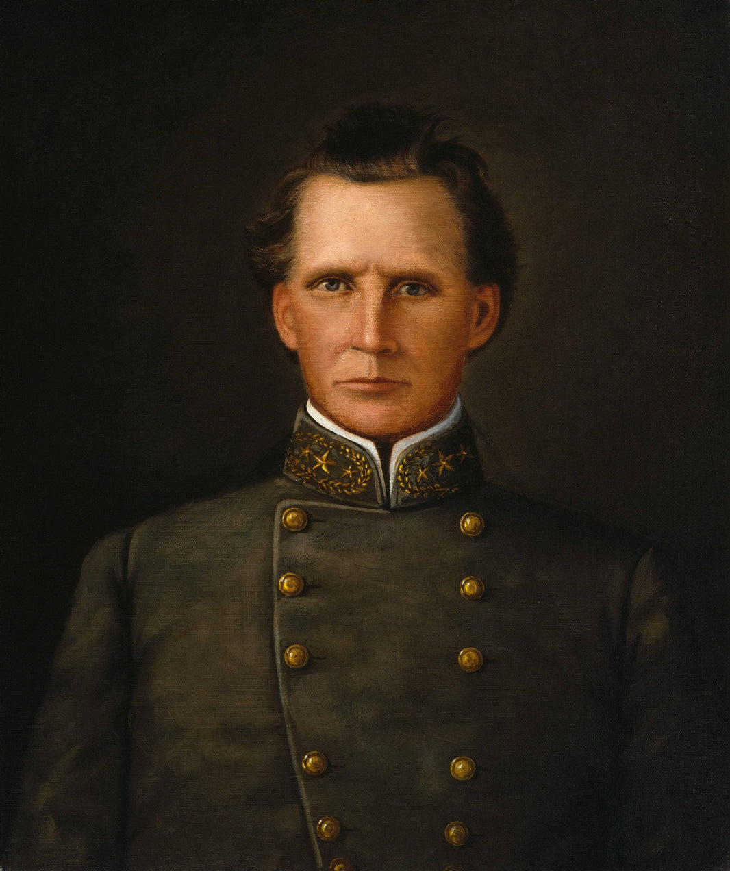Portrait of Brigadier General Joseph Lewis Hogg by William Henry Huddle — hand-painted portrait oil painting reproduction on canvas