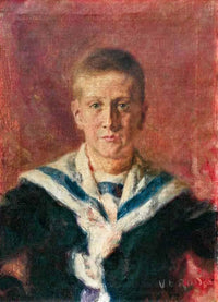 Portrait of Bruno Veneziani by Umberto Veruda — hand-painted portrait oil painting reproduction on canvas