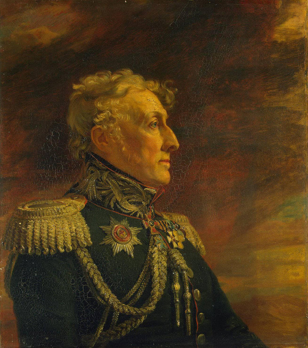 Portrait of Burkhard Maksimovich Berg, Russian Lieutenant General by George Dawe — hand-painted portrait oil painting reproduction on canvas