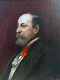 Portrait of Camille Saint-Saëns by Benjamin Constant — hand-painted portrait oil painting reproduction on canvas