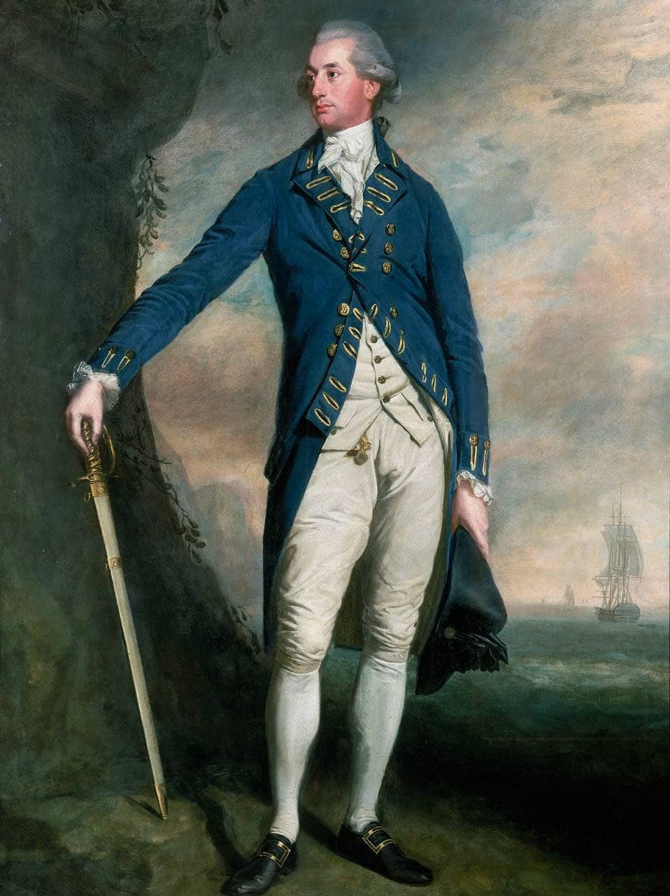 Portrait of Captain George Montagu by Lemuel Francis Abbott — hand-painted portrait oil painting reproduction on canvas