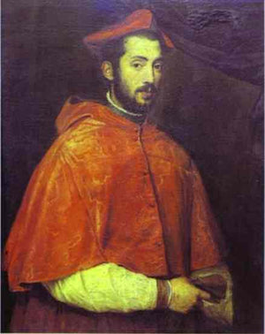 Portrait of Cardinal Alessandro Farnese - Titian