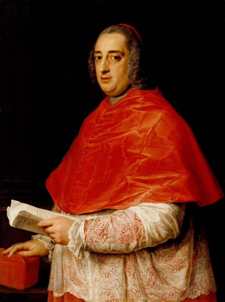 Portrait of Cardinal Prospero Colonna Di Sciarra by Pompeo Batoni — hand-painted portrait oil painting reproduction on canvas