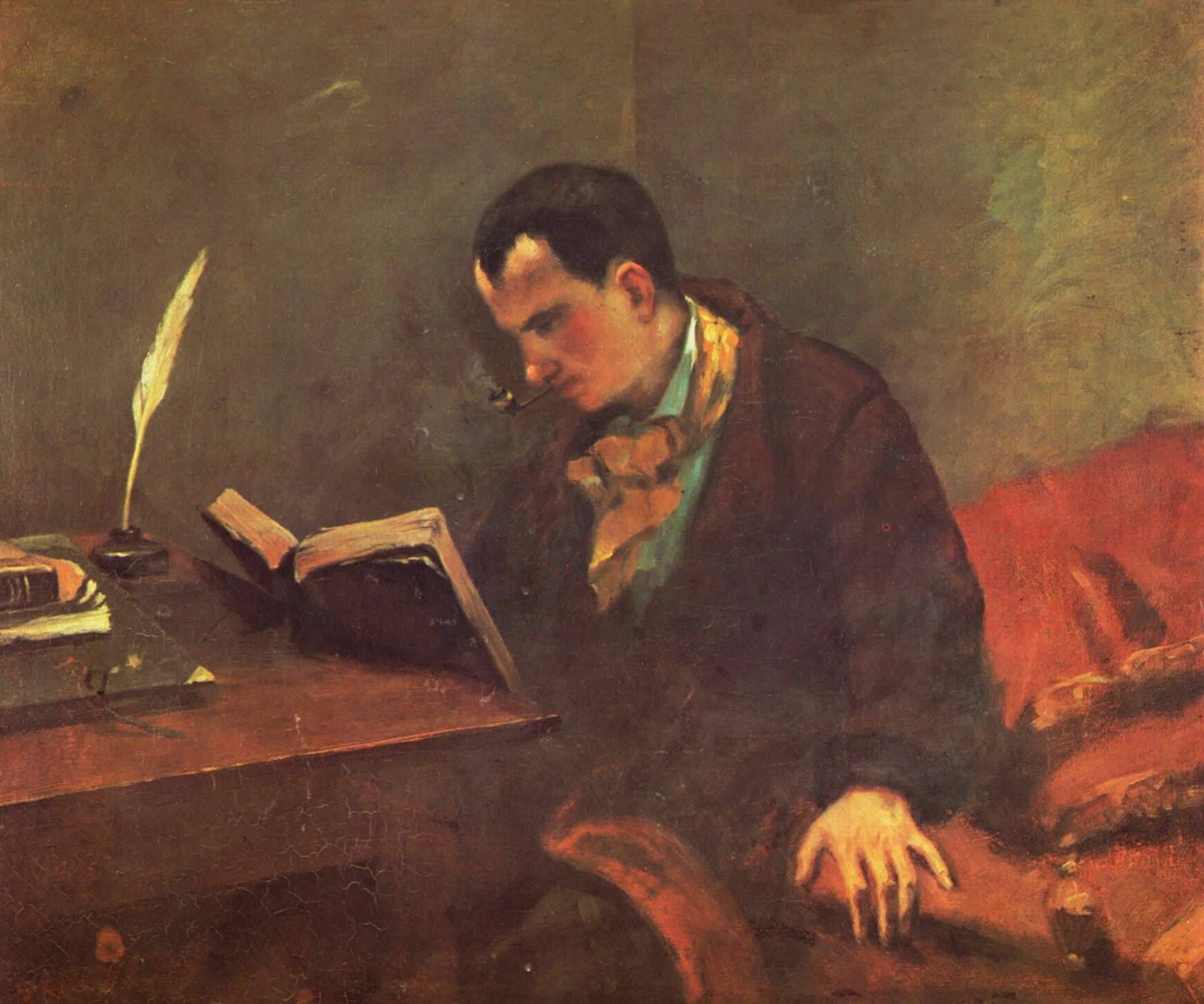 Portrait of Charles Baudelaire - Gustave Courbet