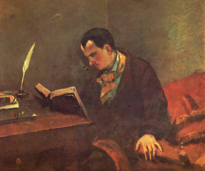 Portrait of Charles Baudelaire in hallway