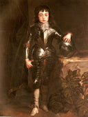 Portrait of Charles II When Prince of Wales by Anthony van Dyck — male oil painting wall art, Baroque
