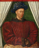 Portrait of Charles VII, King of France by Jean Fouquet — male oil painting wall art, Northern Renaissance