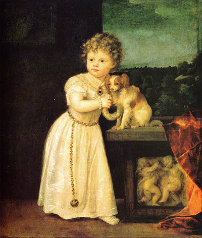 Portrait of Clarissa Strozzi in master bedroom