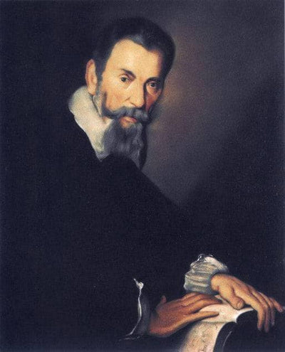 Portrait of Claudio Monteverdi in dining room