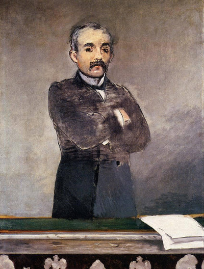Portrait of Clemenceau at the tribune in modern living room