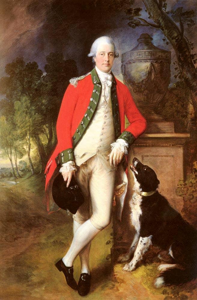 Portrait Of Colonel John Bullock by Thomas Gainsborough — hand-painted portrait oil painting reproduction on canvas