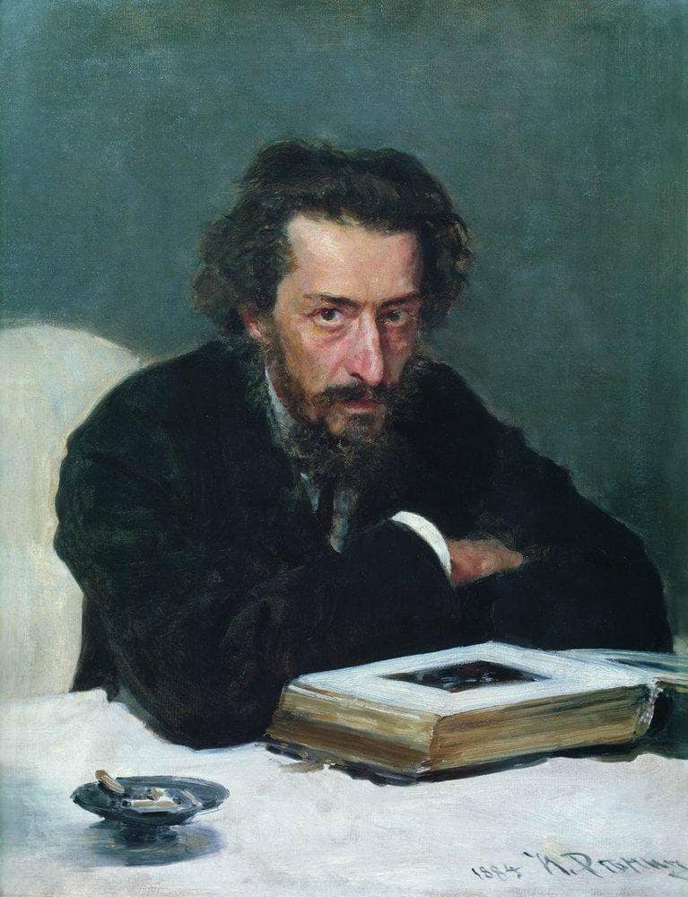 Portrait of composer and journalist Pavel Ivanovich Blaramberg by Ilya Repin — hand-painted portrait oil painting reproduction on canvas