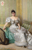 Portrait of Corinna Salmon by Vittorio Matteo Corcos — male oil painting wall art, Realism