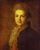 Portrait of Count Artemiy Ivanovich Vorontsov by Fyodor Rokotov — male oil painting wall art, Rococo
