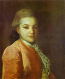 Portrait of Count Illarion Ivanovich Vorontsov by Fyodor Rokotov — male oil painting wall art, Rococo