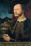 Portrait of Count Johann II, Count of Montfort and Rothenfels by Bernhard Strigel — male oil painting wall art, Northern Renaissance