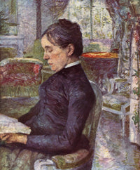 Portrait of Countess A. de Toulouse Lautrec by Henri de Toulouse-Lautrec — hand-painted portrait oil painting reproduction on canvas