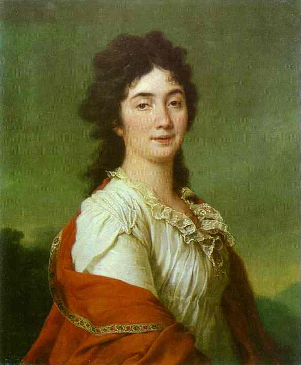 Portrait of Countess A. S. Protasova - Dmitry Levitzky