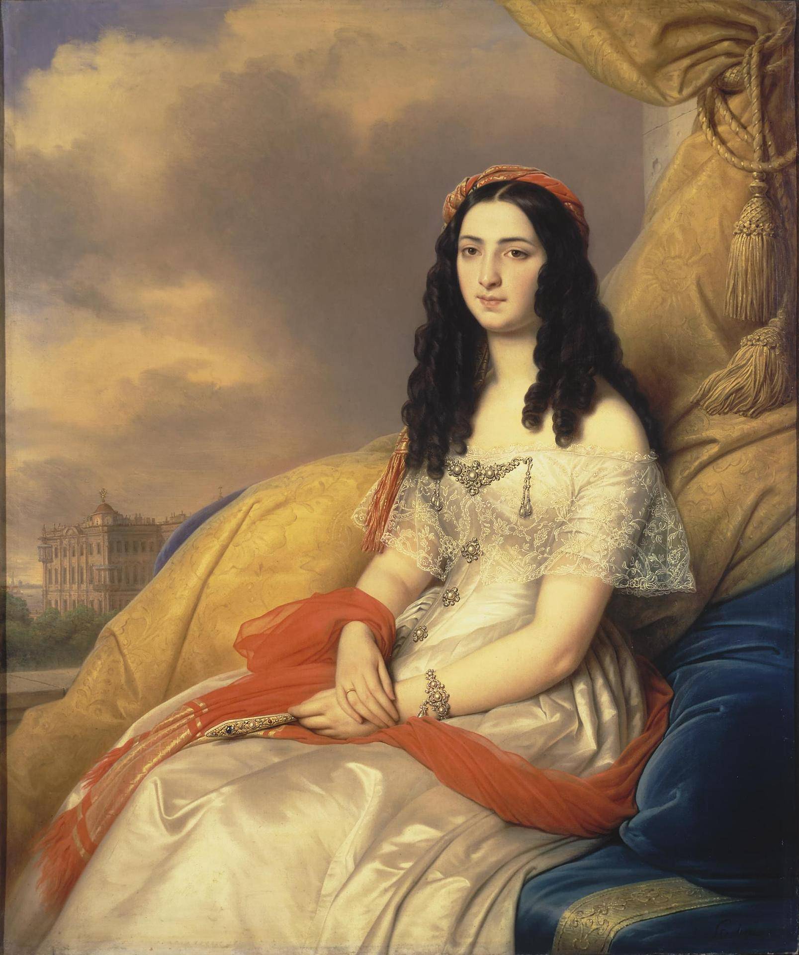 Portrait of Countess D'ash - Charles de Steuben