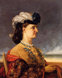Portrait of Countess Therese Burnswick by Gustave Courbet — male oil painting wall art, Romanticism