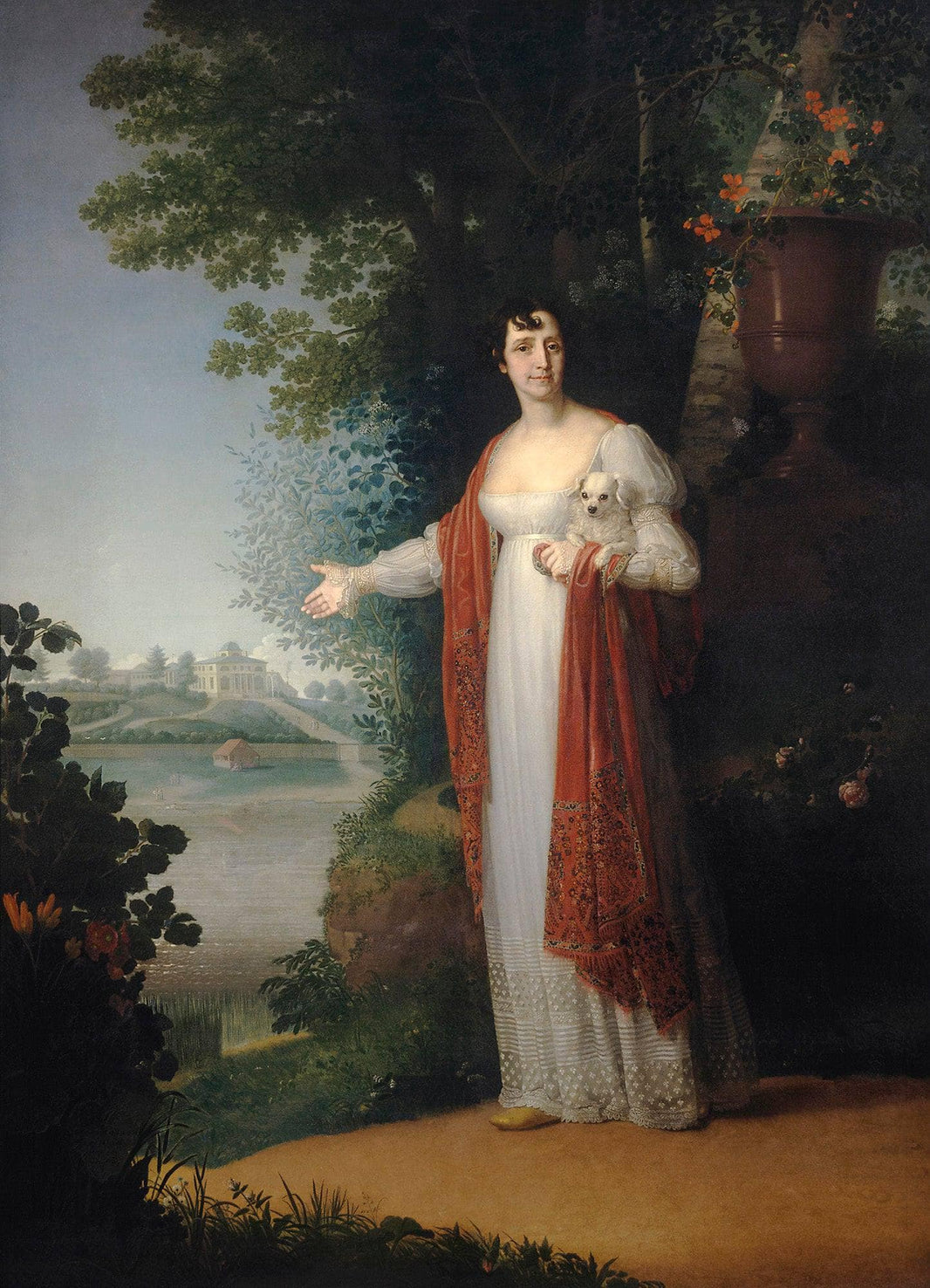 Portrait of D.A. Derzhavina by Vladimir Borovikovsky — hand-painted portrait oil painting reproduction on canvas