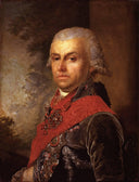 Portrait of D. P. Troschinsky by Vladimir Borovikovsky — male oil painting wall art, Rococo