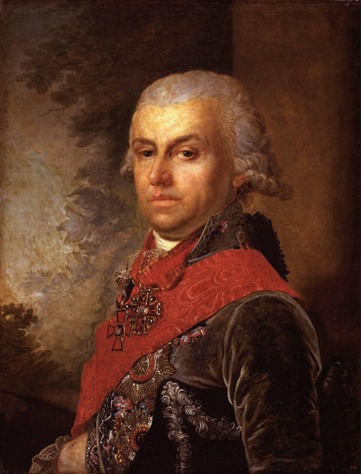 Portrait of D. P. Troschinsky in hallway