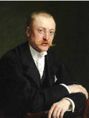 Portrait of Danish pharmacist, politician and factory owner Alfred Benzon (1855-1932) by Peder Severin Kroyer — male oil painting wall art, Realism