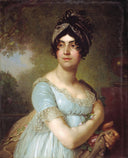 Portrait of Daria Semyonovna Baratoff by Vladimir Borovikovsky — male oil painting wall art, Rococo