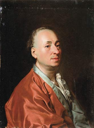 Portrait of Denis Diderot - Dmitry Levitzky