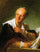 Portrait of Denis Diderot in home office