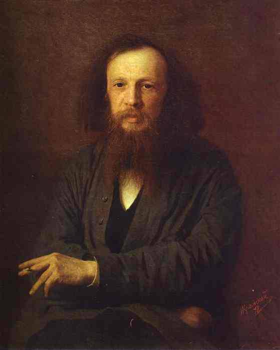 Portrait of Dmitry Mendeleyev - Ivan Kramskoy