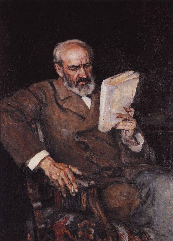 Portrait of doctor A. D. Yesersky by Vasily Surikov — hand-painted portrait oil painting reproduction on canvas