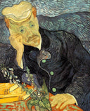 Portrait of Doctor Gachet by Vincent van Gogh — male oil painting wall art, Post Impressionism