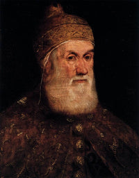 Portrait of Doge Girolamo Priuli by Tintoretto — hand-painted portrait oil painting reproduction on canvas