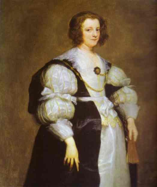 Portrait of Dona Polyxena Spinola Guzm de Lagan`s by Anthony van Dyck — hand-painted portrait oil painting reproduction on canvas