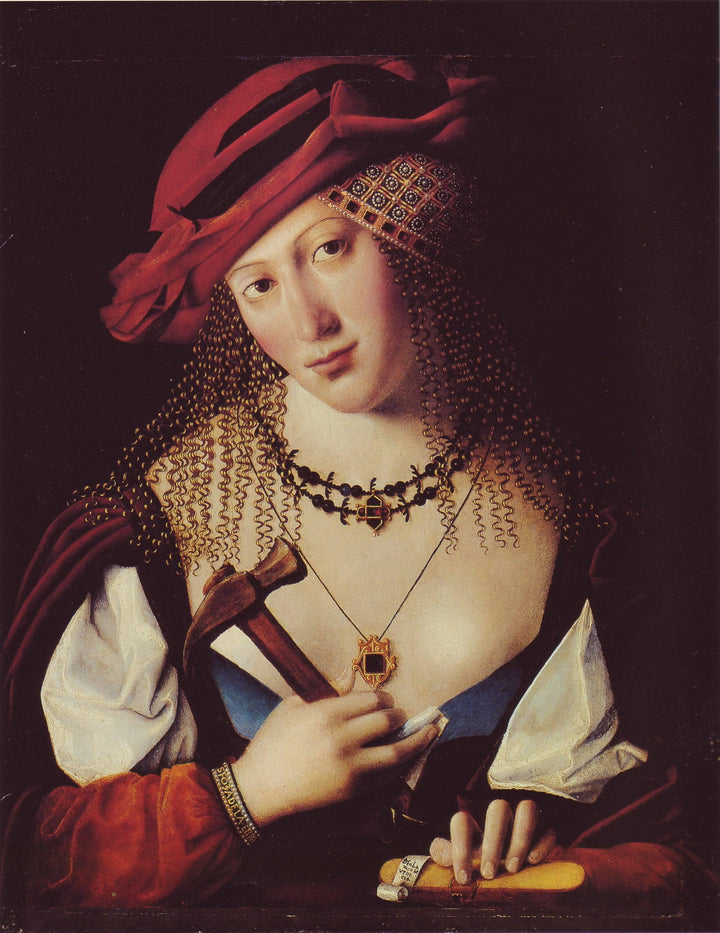 Portrait of Donna Ebrea Con Gli Attributi Di Joele by Bartolomeo Veneto — hand-painted portrait oil painting reproduction on canvas