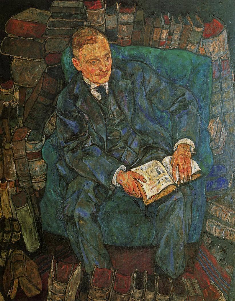 Portrait of Dr. Hugo Koller by Egon Schiele — hand-painted portrait oil painting reproduction on canvas