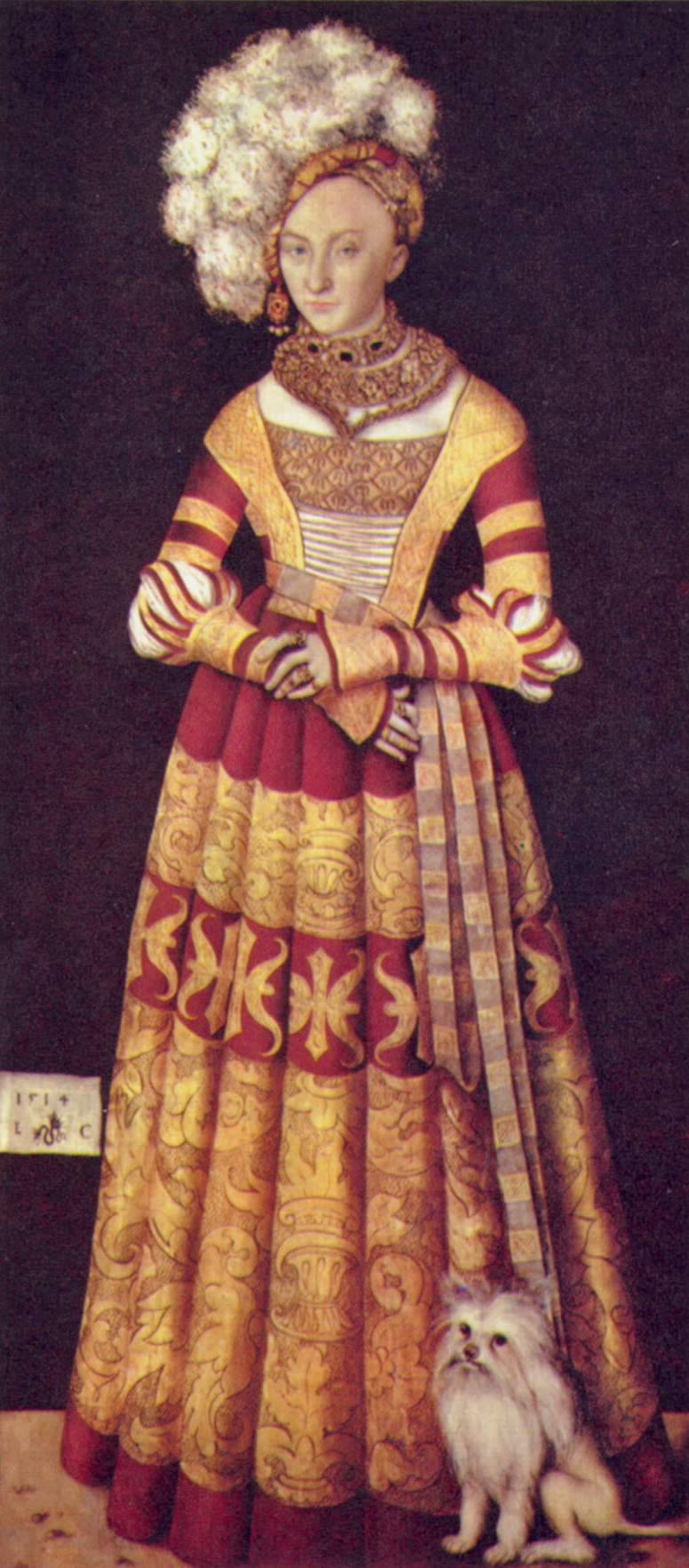 Portrait of duchess Katharina von Mecklenburg by Lucas Cranach the Elder, hand-painted portrait oil painting reproduction on canvas