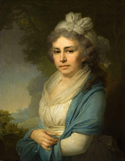 Portrait of E. I. Nekludova in dining room
