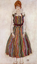 Portrait of Edith Schiele, the artist's wife by Egon Schiele — male oil painting wall art, Art Nouveau Modern