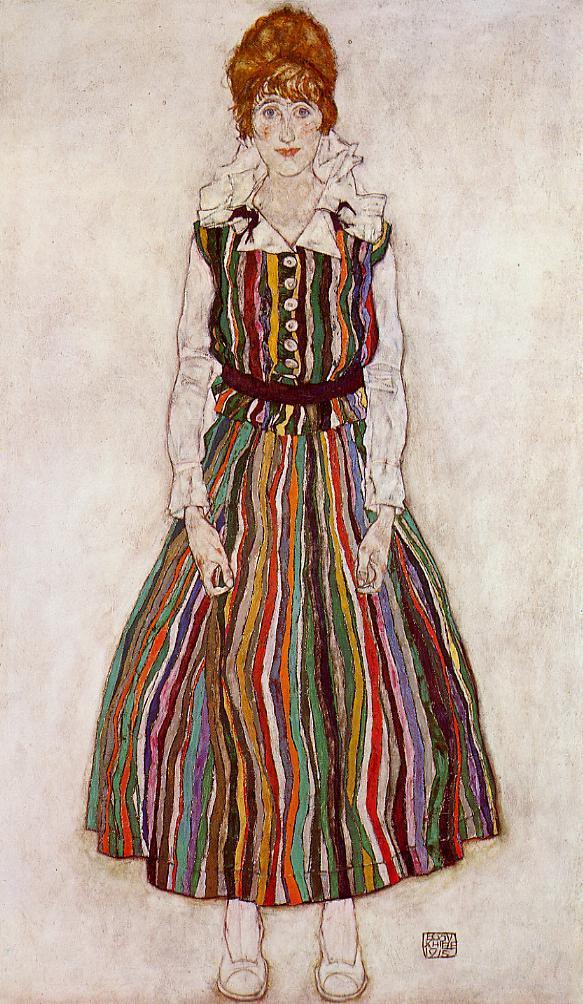 Portrait of Edith Schiele, the artist's wife - Egon Schiele