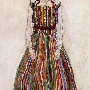 Portrait of Edith Schiele, the artist's wife by Egon Schiele — Oil Painting Reproduction