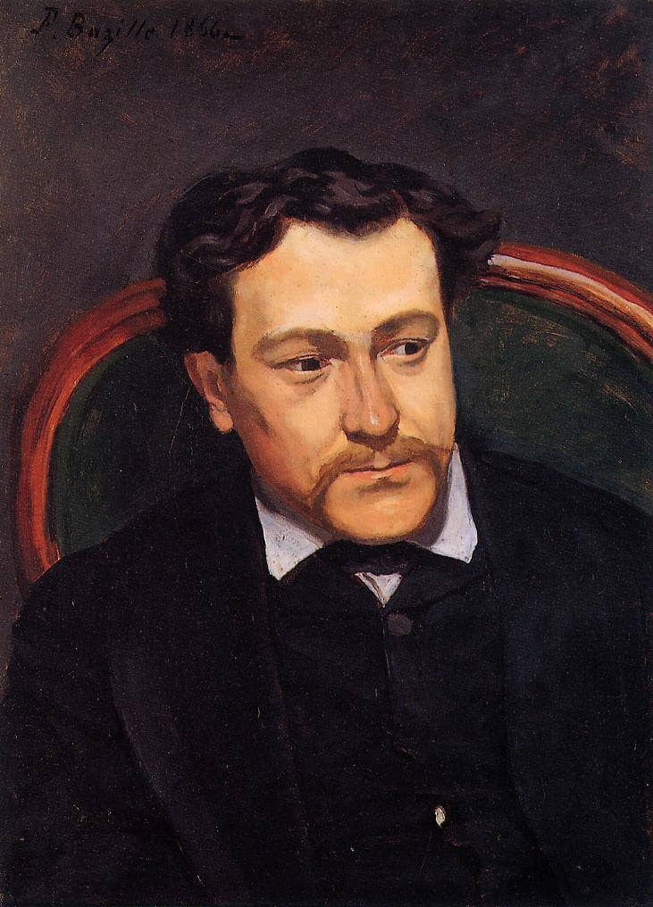 Portrait of Édouard Blau by Frederic Bazille — hand-painted portrait oil painting reproduction on canvas