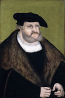 Portrait of Elector Frederick the Wise in his Old Age by Lucas Cranach the Elder — male oil painting wall art, Northern Renaissance