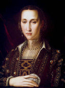 Portrait of Eleonora Di Toledo by Alessandro Allori — female oil painting wall art, Mannerism Late Renaissance