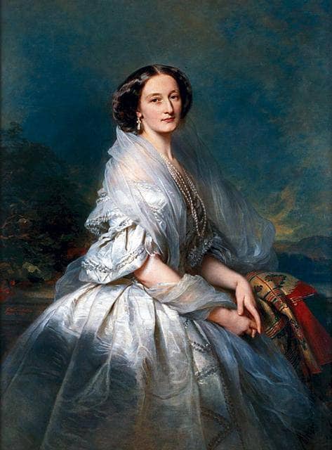Portrait of Eliza Franciszka of Branicki KrasiÅska by Franz Xaver Winterhalter — hand-painted portrait oil painting reproduction on canvas