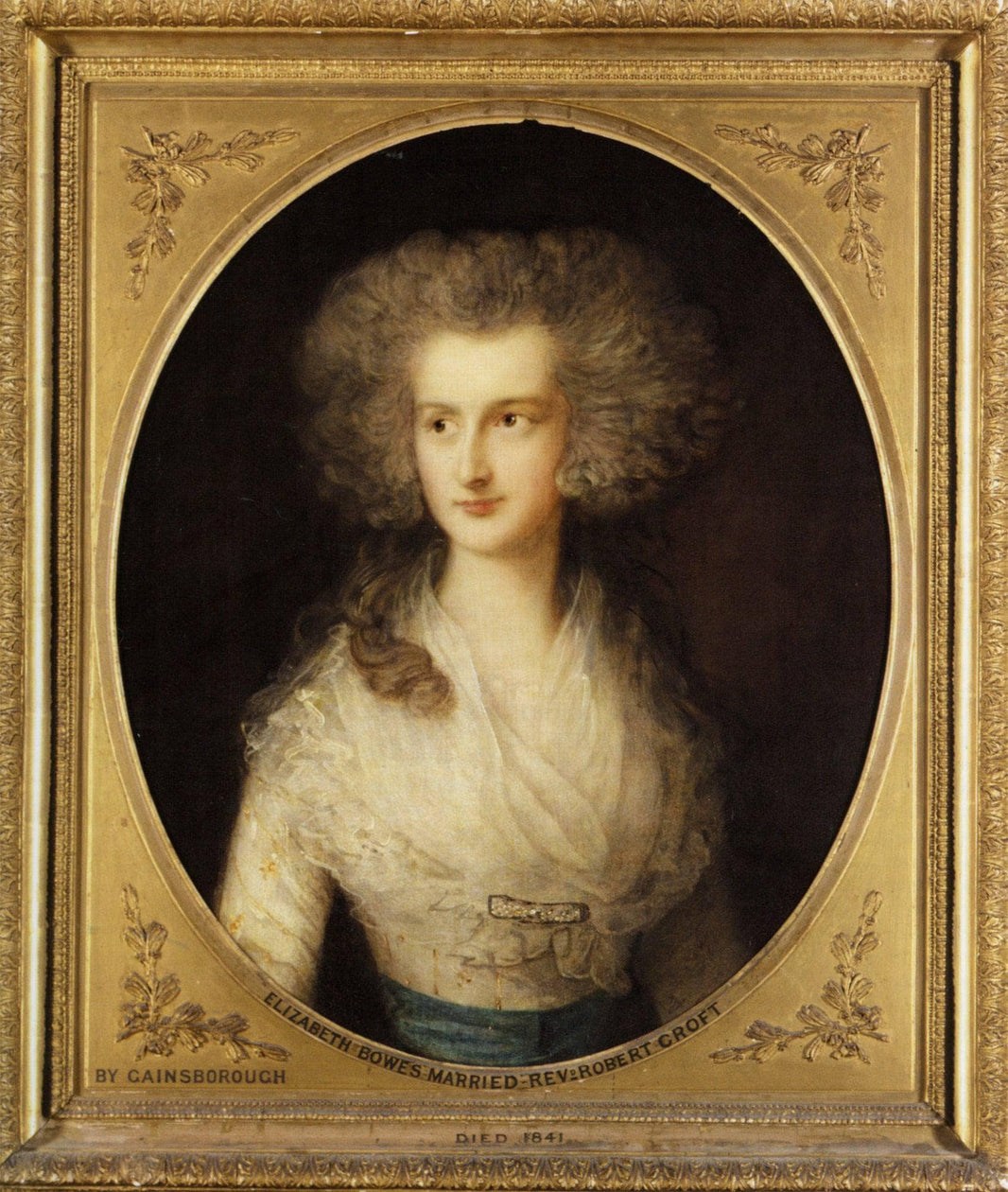 Portrait of Elizabeth Bowes by Thomas Gainsborough — hand-painted portrait oil painting reproduction on canvas