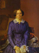 Portrait of Elizaveta Petrovna Zhdanova by Pavel Fedotov — male oil painting wall art, Realism