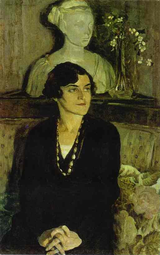 Portrait of Elizaveta Tal by Mikhail Nesterov — hand-painted portrait oil painting reproduction on canvas